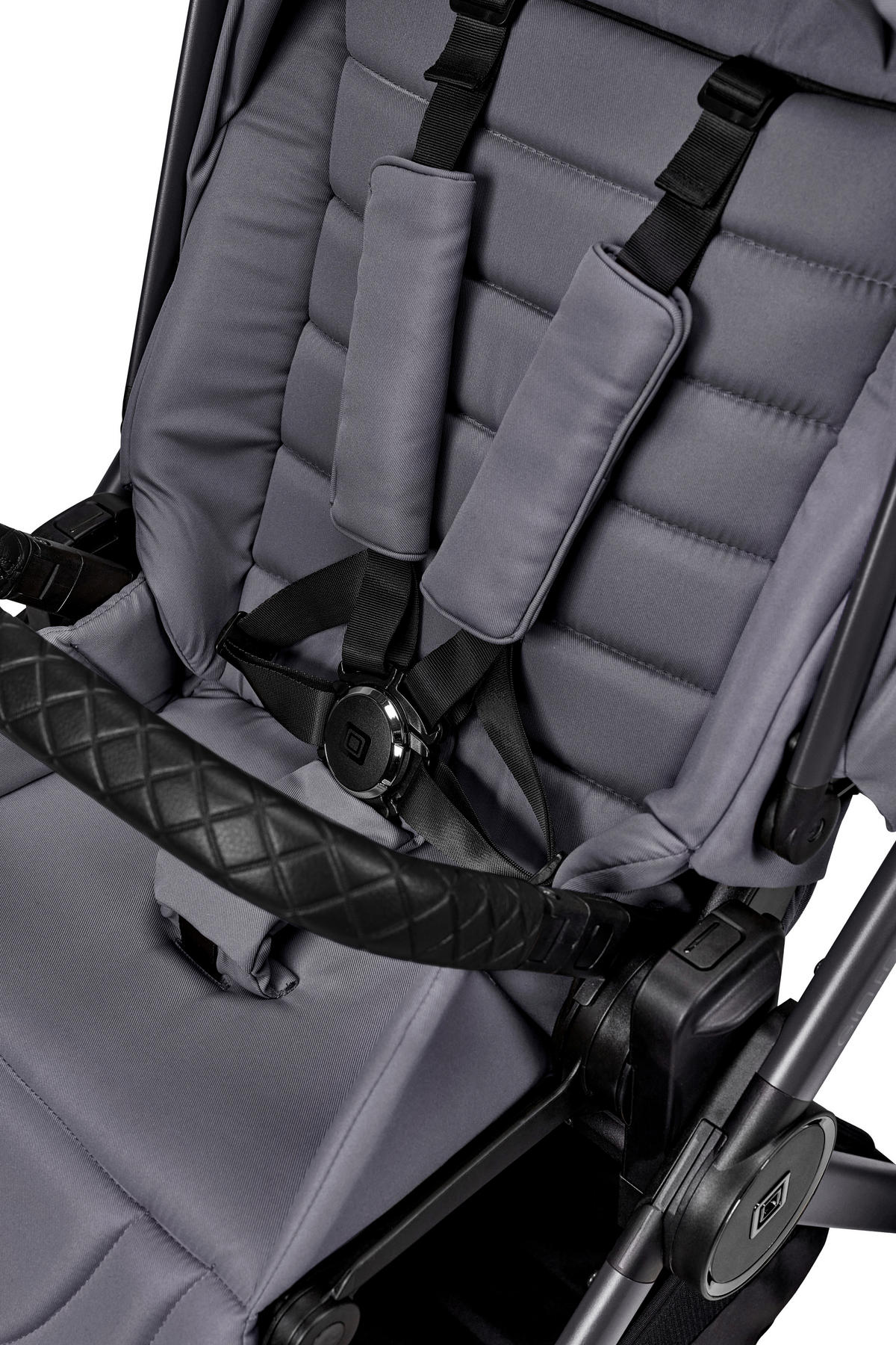 KINDERWAGENSET  GIO FOLD ETPU SET  graphite  - Hellgrau/Grau, Basics, Textil/Metall (120/58/92cm) - Moon Edition