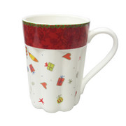 LONČEK ZA KAVO - večbarvno, Basics, keramika (0,4l) - X-Mas