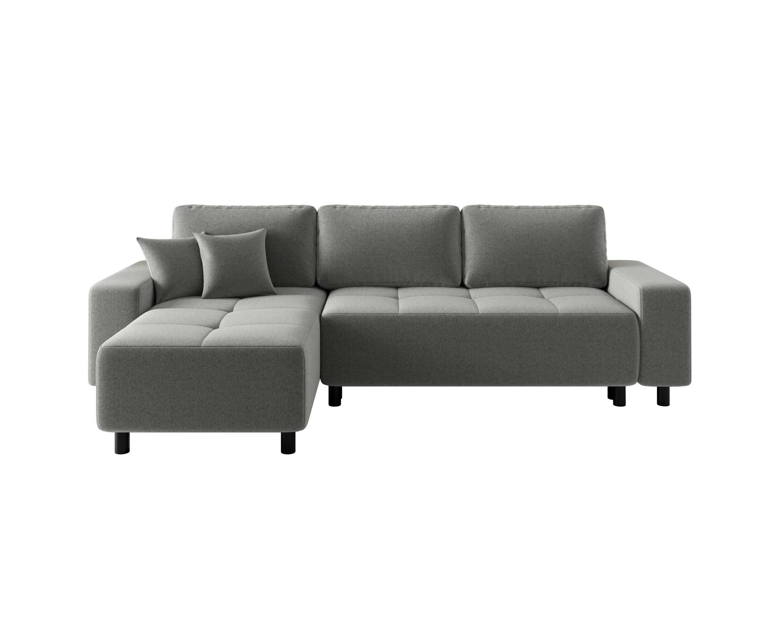 ECKSOFA  in Jacquard Grau  - Schwarz/Grau, MODERN, Kunststoff/Textil (144/246cm) - Carryhome