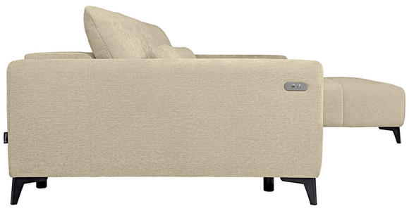 ECKSOFA  in Chenille Beige  279/222 cm  - Beige/Schwarz, KONVENTIONELL, Kunststoff/Textil (279/222cm) - Hom`in