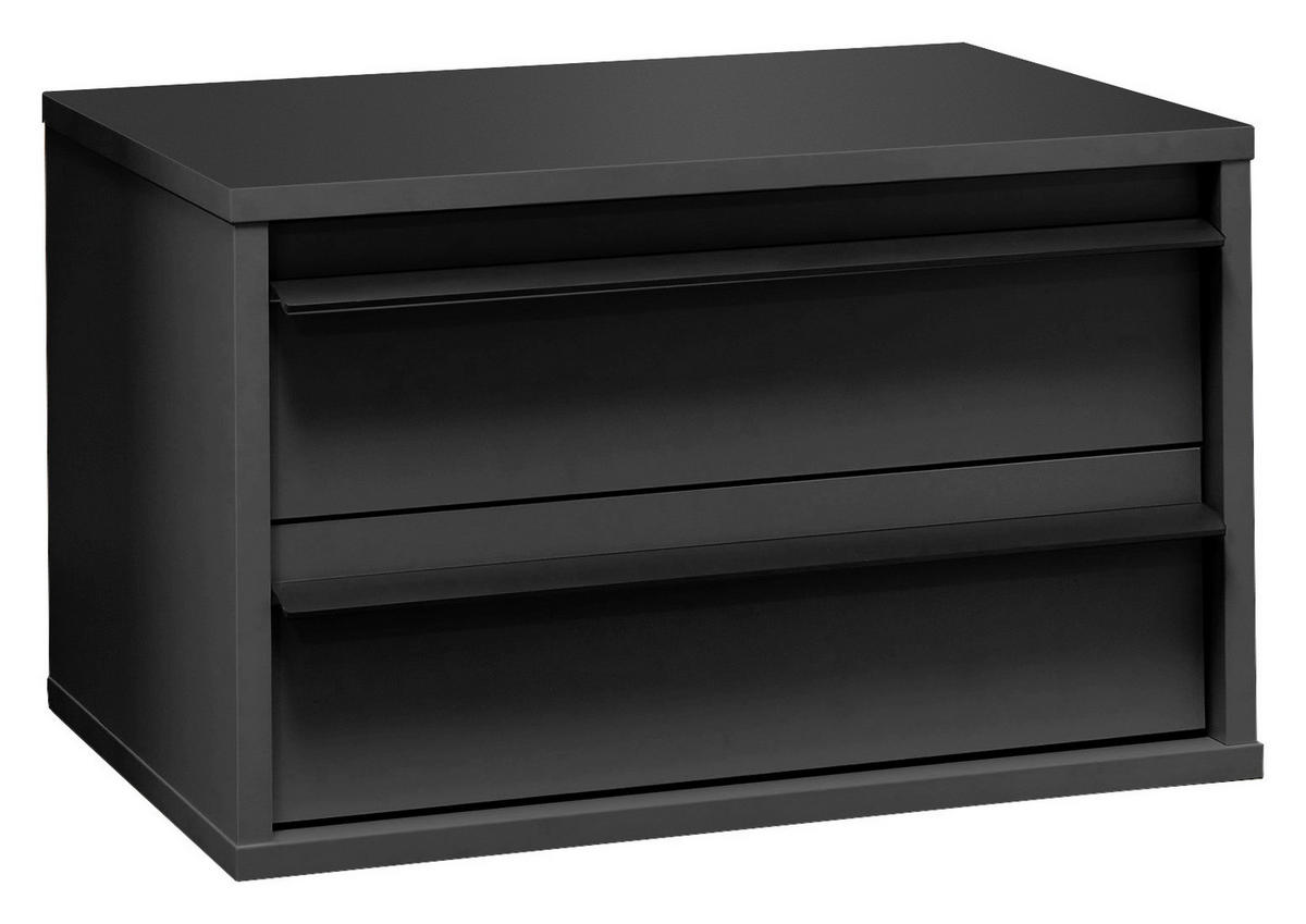 NACHTSCHRANK 50/31/34 cm  - Schwarz/Graphitfarben, KONVENTIONELL, Holzwerkstoff/Metall (50/31/34cm) - Chameo