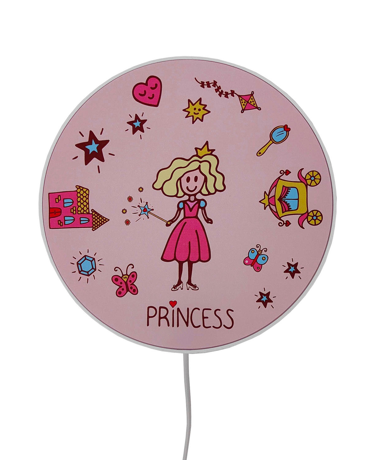 KINDERWANDLEUCHTE 25/25/8 cm   - Weiß, Basics, Kunststoff (25/25/8cm)