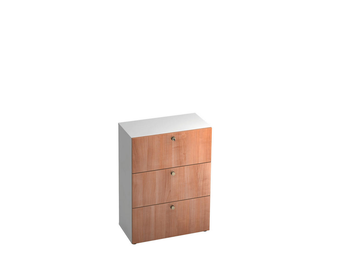 HÄNGEREGISTERELEMENT Weiß, Nussbaumfarben  - Nussbaumfarben/Alufarben, KONVENTIONELL, Holzwerkstoff/Kunststoff (80/110/42cm) - Venda