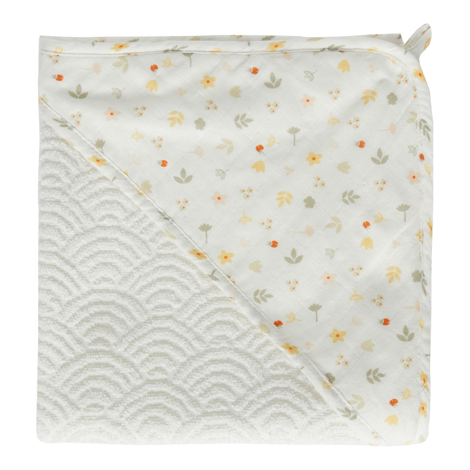 KAPUZENBADETUCH - Weiß/Grün, Basics, Textil (85/75/1cm) - Bebe Jou