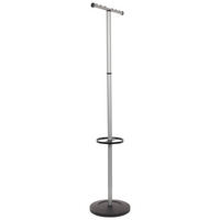 GARDEROBENSTÄNDER in Silberfarben, Schwarz 49/172/35 cm   - Silberfarben/Schwarz, MODERN, Stein/Metall (49/172/35cm) - MID.YOU