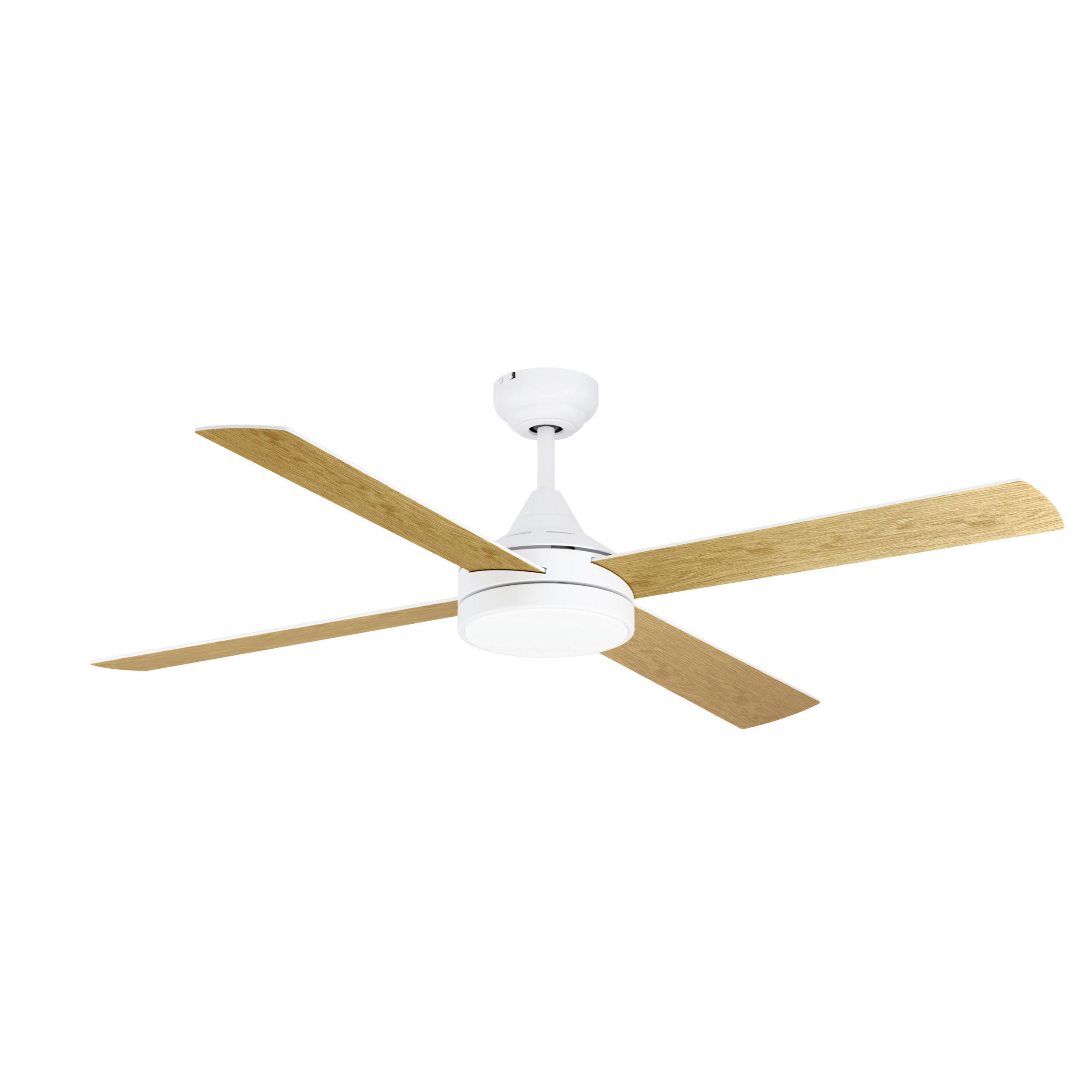 DECKENVENTILATOR - Weiß/Naturfarben, Design, Kunststoff (122/32cm)