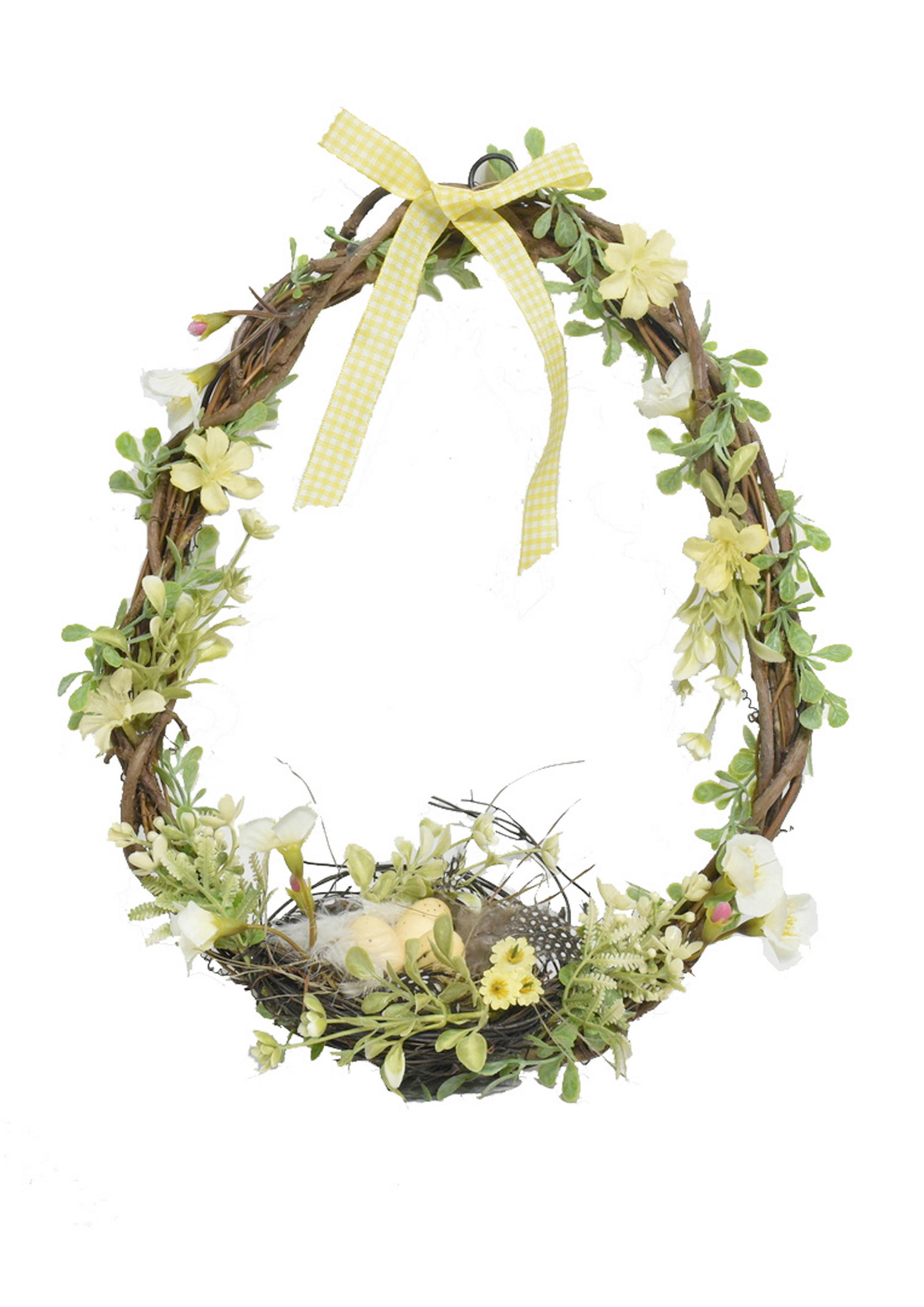 FRÜHLINGSKRANZ  - Hellgelb, LIFESTYLE, Holz/Kunststoff (27/35/8cm)