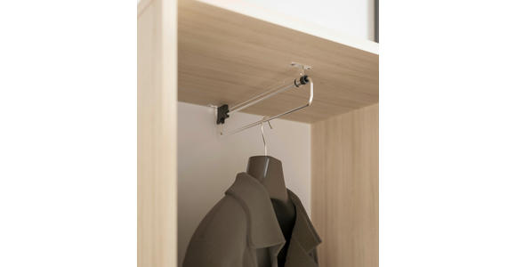 GARDEROBE 5-teilig in 114/197/40 cm - Kaschmir/Eichefarben, Design, Glas/Holzwerkstoff (114/197/40cm) - Xora