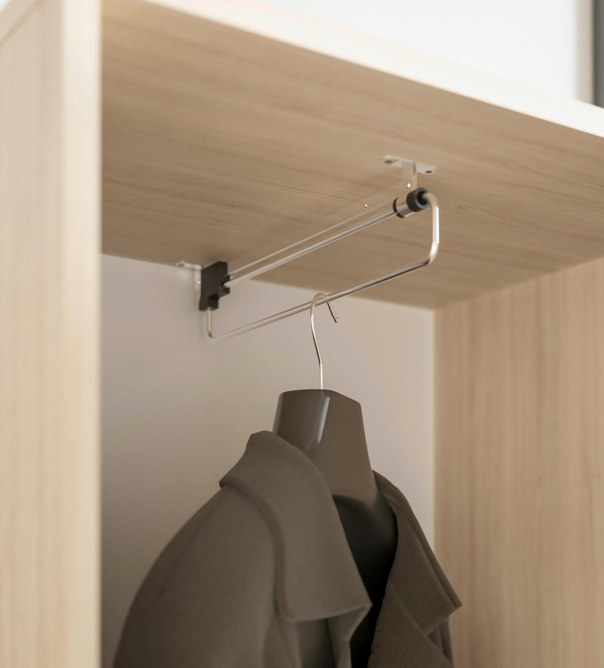 GARDEROBE 5-teilig  in 114/197/40 cm  - Kaschmir/Eichefarben, Design, Glas/Holzwerkstoff (114/197/40cm) - Xora