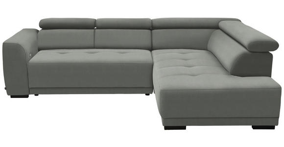 ECKSOFA  in Feincord Grau  284/205 cm  - Schwarz/Grau, Design, Kunststoff/Textil (284/205cm) - Xora