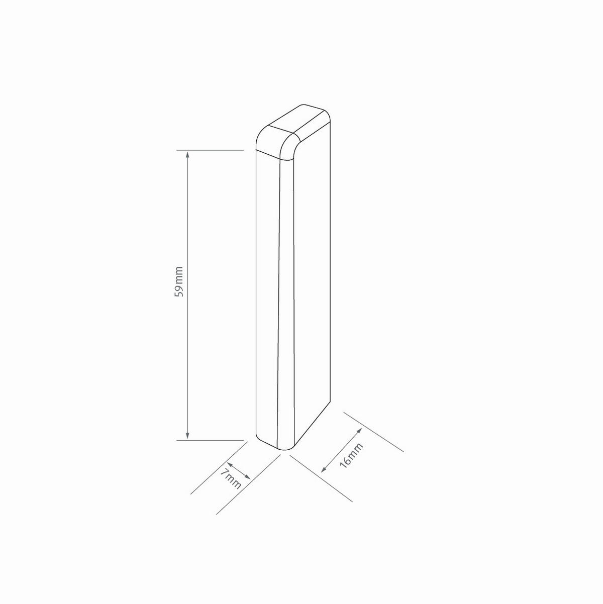 Sockelleitenendstück Eiche Braun, Eichefarben  - Eichefarben/Braun, Basics, Kunststoff (2.2/2.2/5.9cm) - Egger Holzwerkstoffe