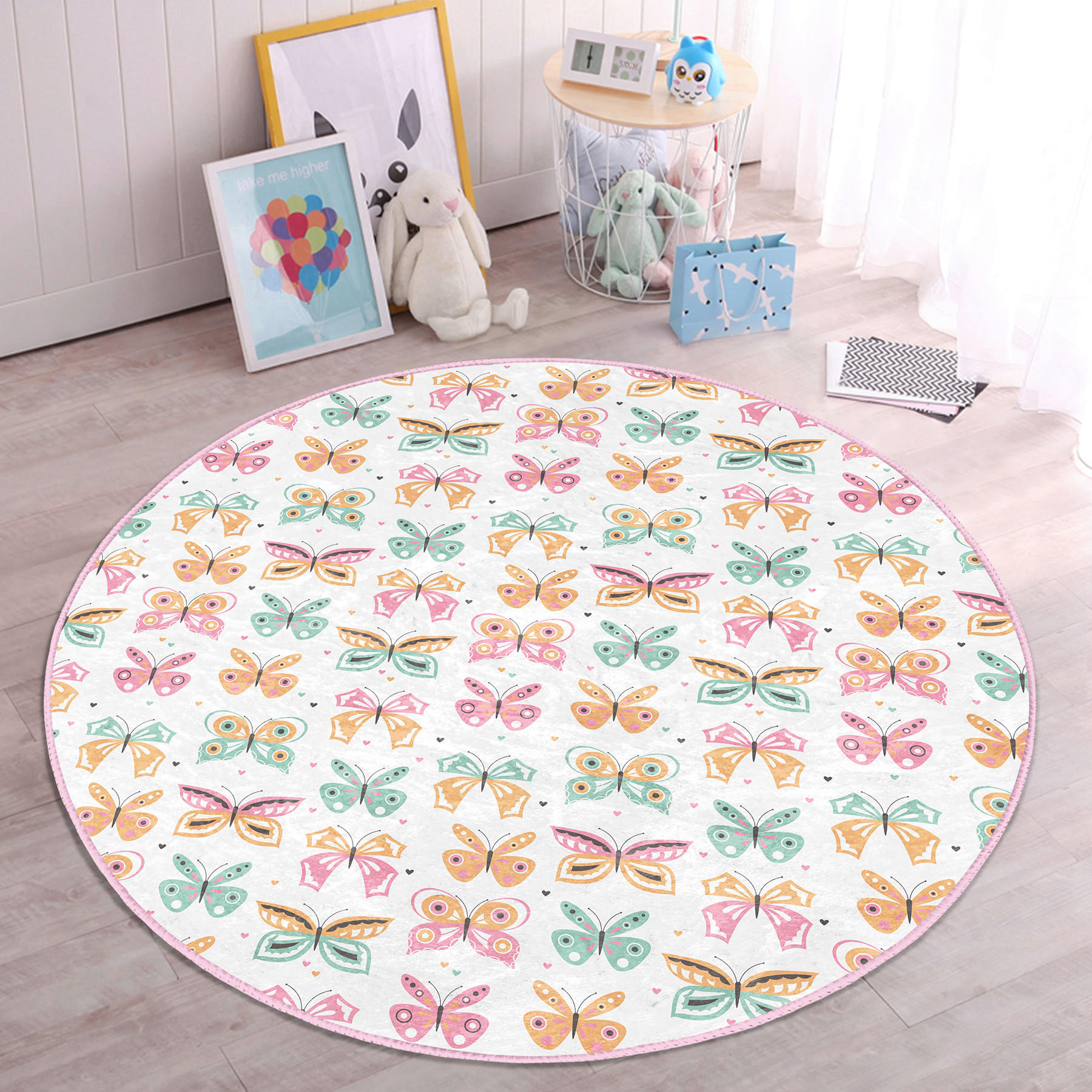 KINDERTEPPICH  Wohnzimmer 150/150 cm Multicolor rund  - Multicolor, Basics, Textil (150/150cm)