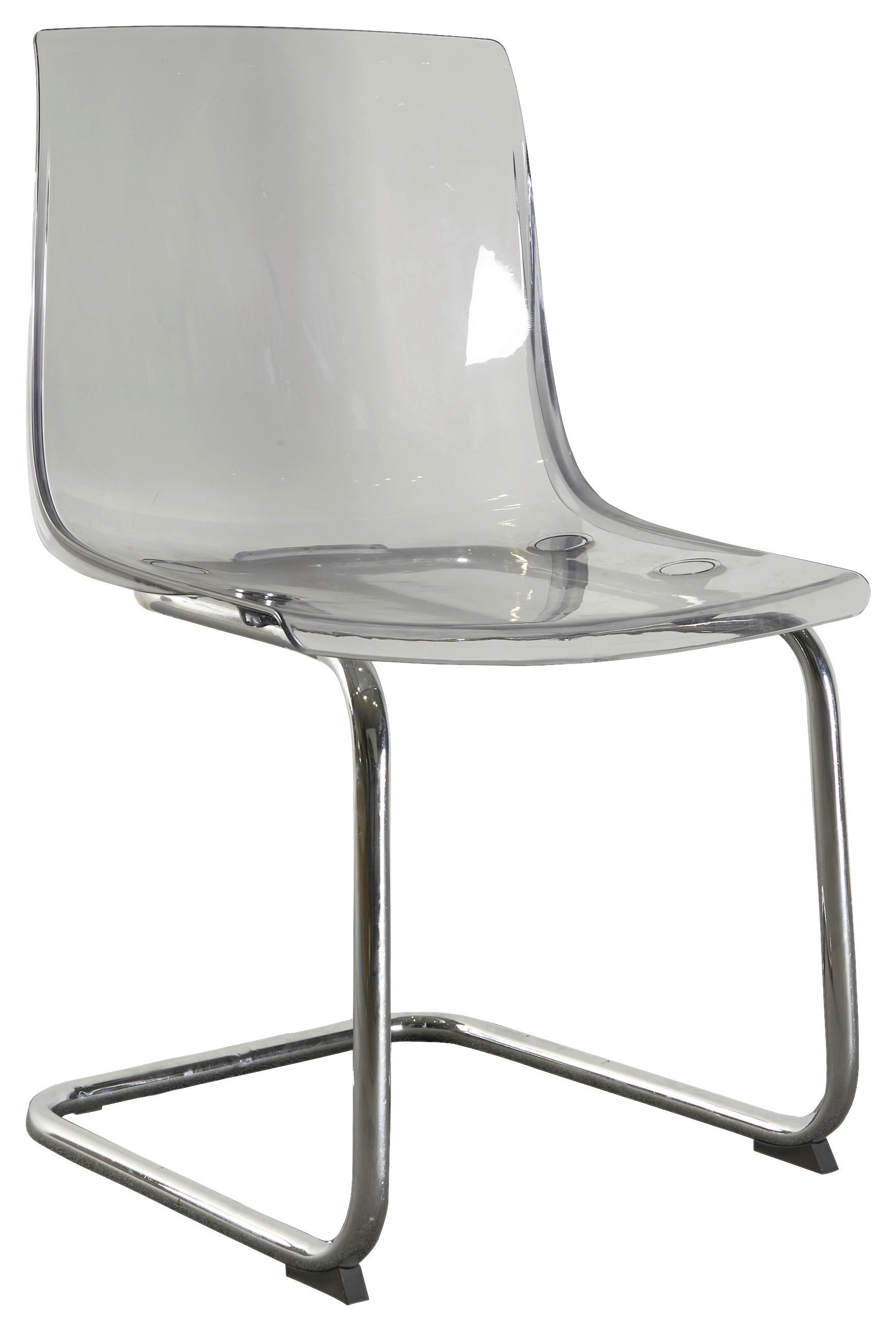 STUHL - Chromfarben/Hellgrau, Design, Kunststoff/Metall (48/86/50cm) - Stylife