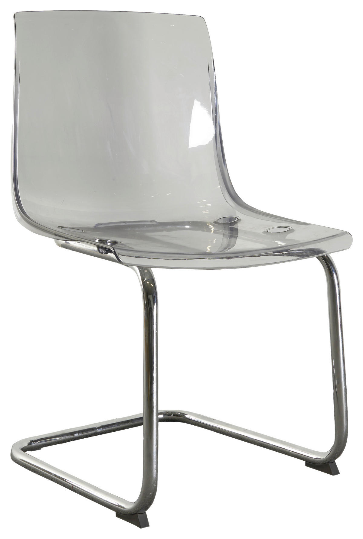 STUHL - Chromfarben/Hellgrau, Design, Kunststoff/Metall (48/86/50cm) - Stylife