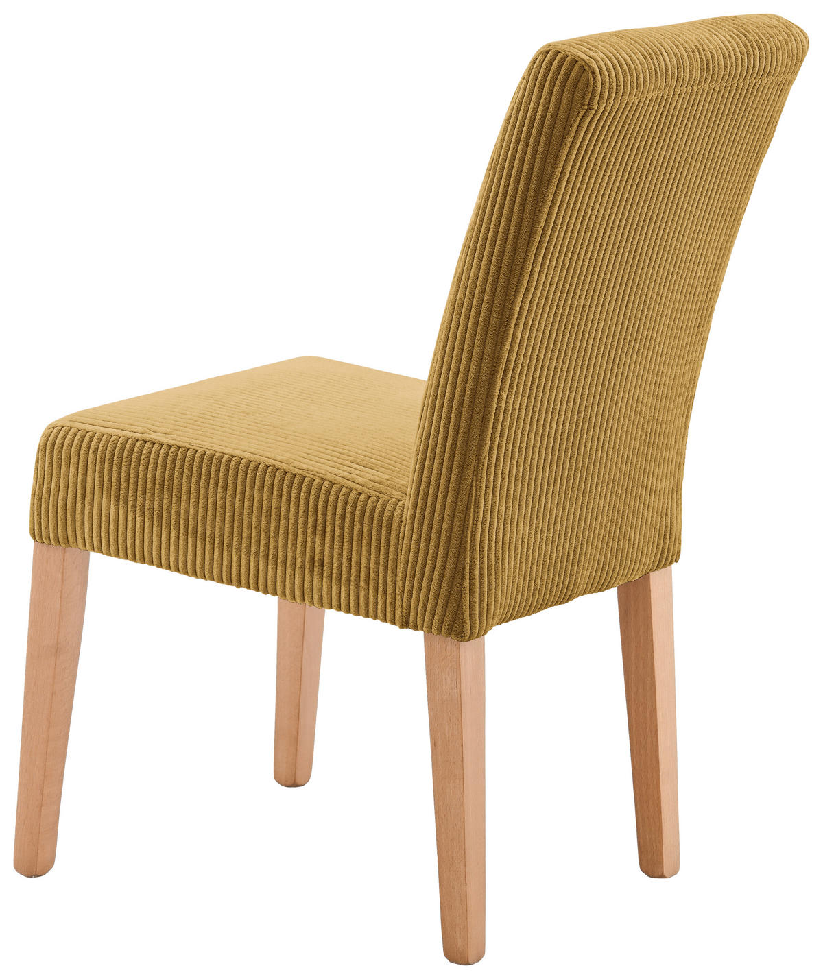 STUHL Cord Buchefarben, Currygelb Buche massiv  - Currygelb/Buchefarben, KONVENTIONELL, Holz/Textil (47,5/91,5/63cm) - home24