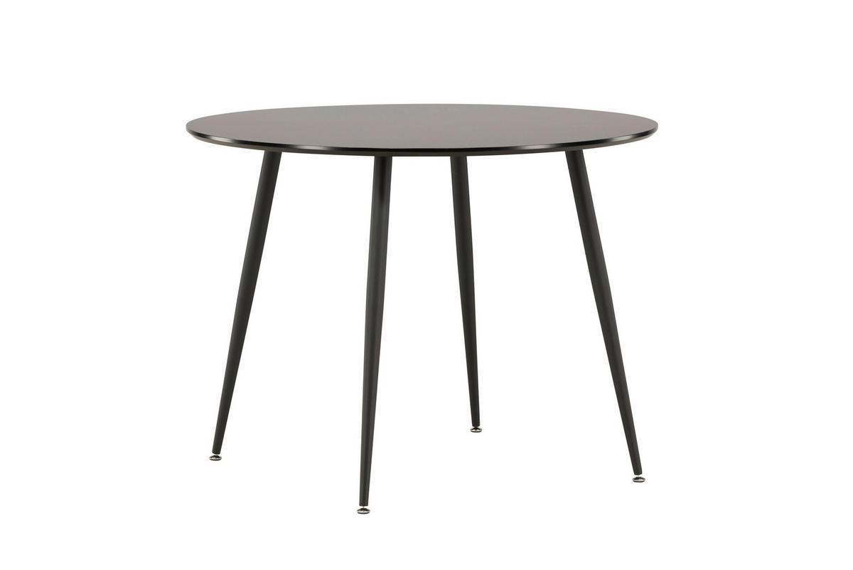 ESSTISCH in Holz, Metall  - Schwarz, MODERN, Holz/Metall (100/75cm) - Livetastic