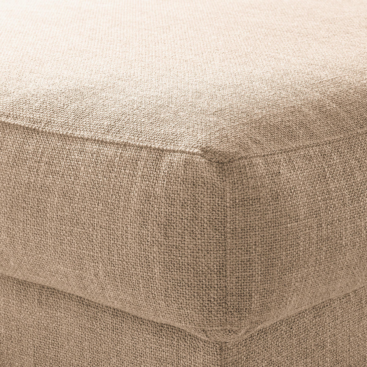 HOCKER in Textil Beige  - Beige/Schwarz, Design, Kunststoff/Textil (105/38/117cm) - home24