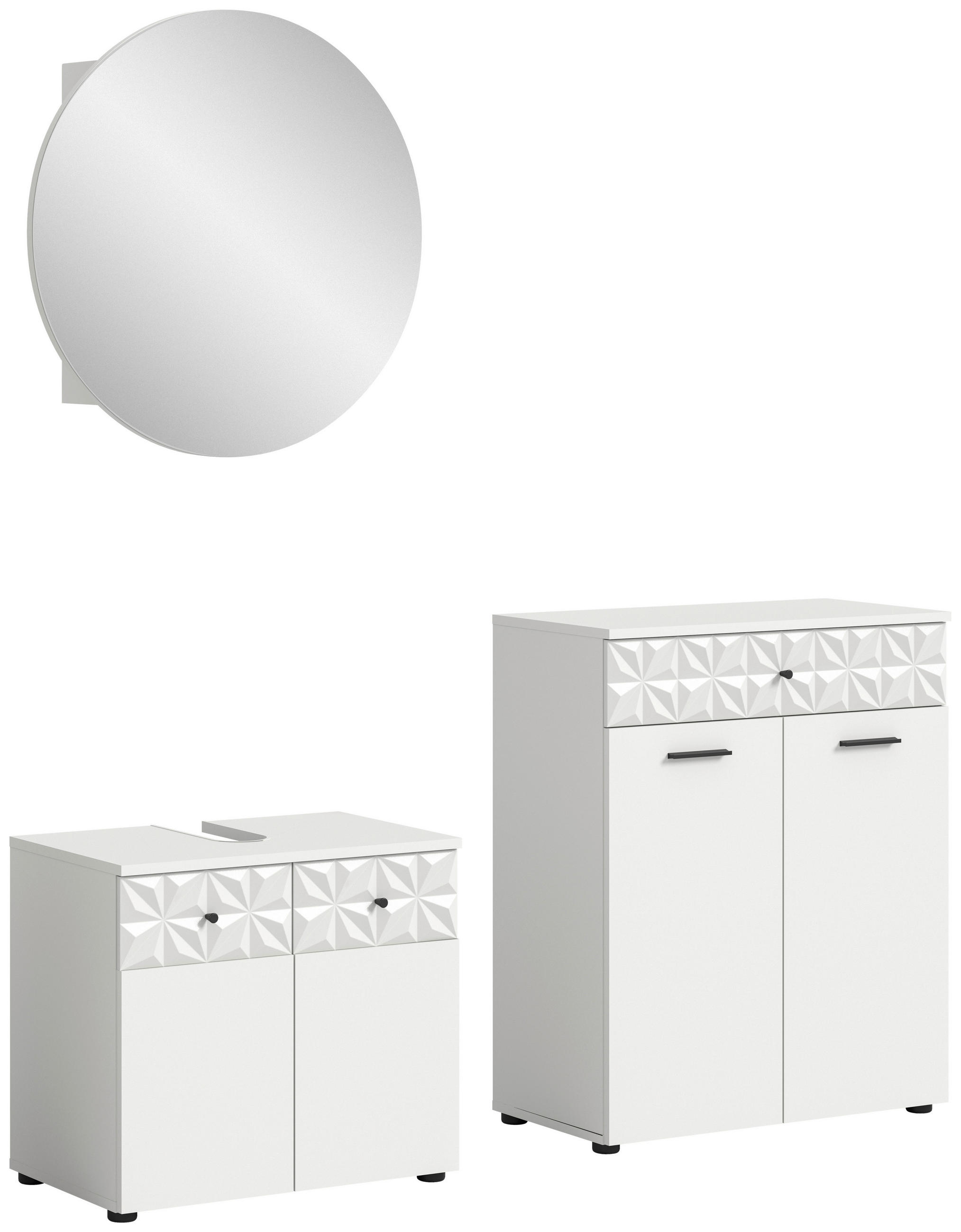 KOUPELNA bílá  - bílá/černá, Moderní, kov/kompozitní dřevo (130cm) - MID.YOU