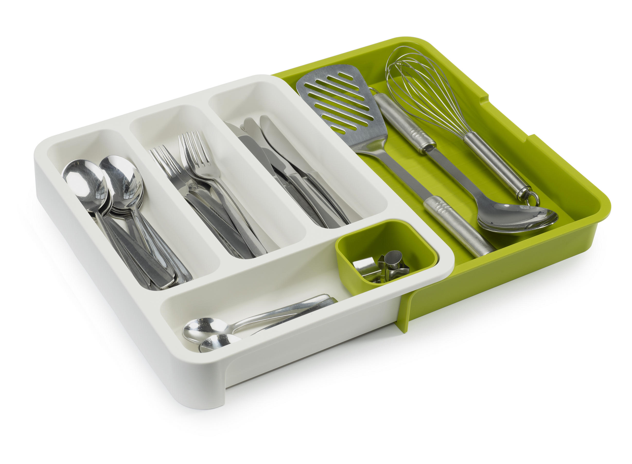 ULOŽAK ZA PRIBOR ZA JELO - bijela/zelena, Basics, plastika (37/27,8/5,3cm) - Joseph Joseph