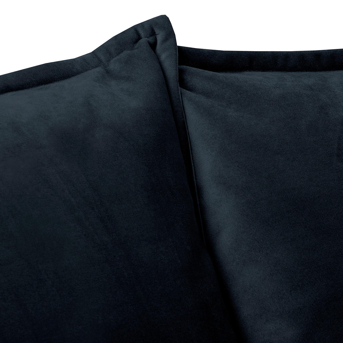 2-SITZER-SOFA JULI Samt Dunkelblau  - Schwarz/Dunkelblau, Design, Holz/Textil (138/86/100cm) - P & B