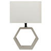 TISCHLEUCHTE 22.5/22.5/35 cm   - Beige, Design, Stein/Textil (22.5/22.5/35cm)