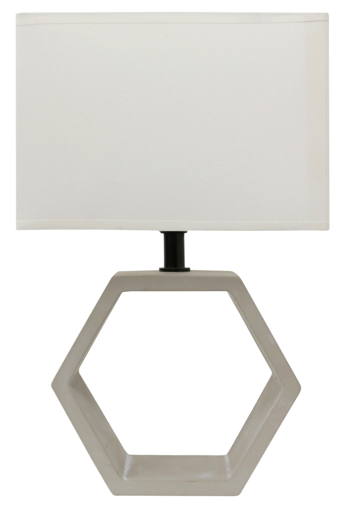 TISCHLEUCHTE 22.5/22.5/35 cm   - Beige, Design, Stein/Textil (22.5/22.5/35cm)