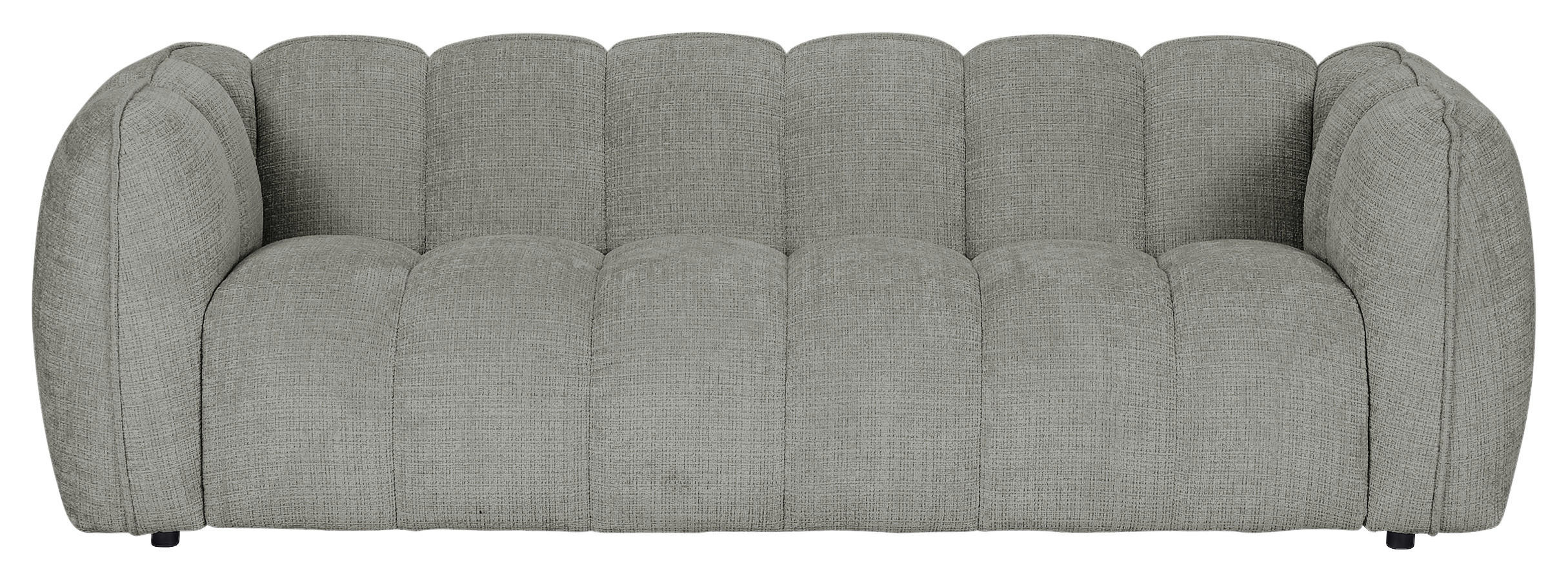 BIG SOFFA i chenille mörkgrå  - mörkgrå/svart, Klassisk, textil/plast (217/74/100cm) - MID.YOU