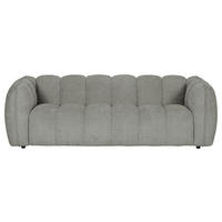 BIG SOFFA i chenille mörkgrå  - mörkgrå/svart, Klassisk, textil/plast (217/74/100cm) - MID.YOU