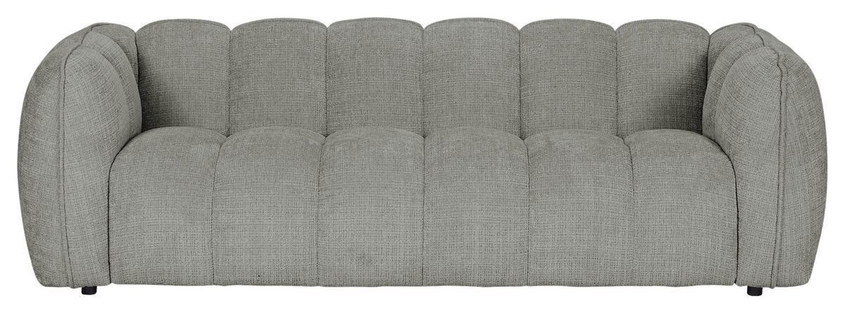 BIG SOFFA i chenille mörkgrå  - mörkgrå/svart, Klassisk, textil/plast (217/74/100cm) - MID.YOU