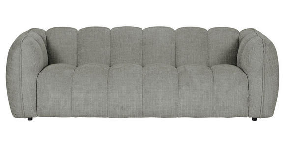 BIGSOFA in Chenille Dunkelgrau - Dunkelgrau/Schwarz, KONVENTIONELL, Kunststoff/Textil (217/74/100cm) - Carryhome