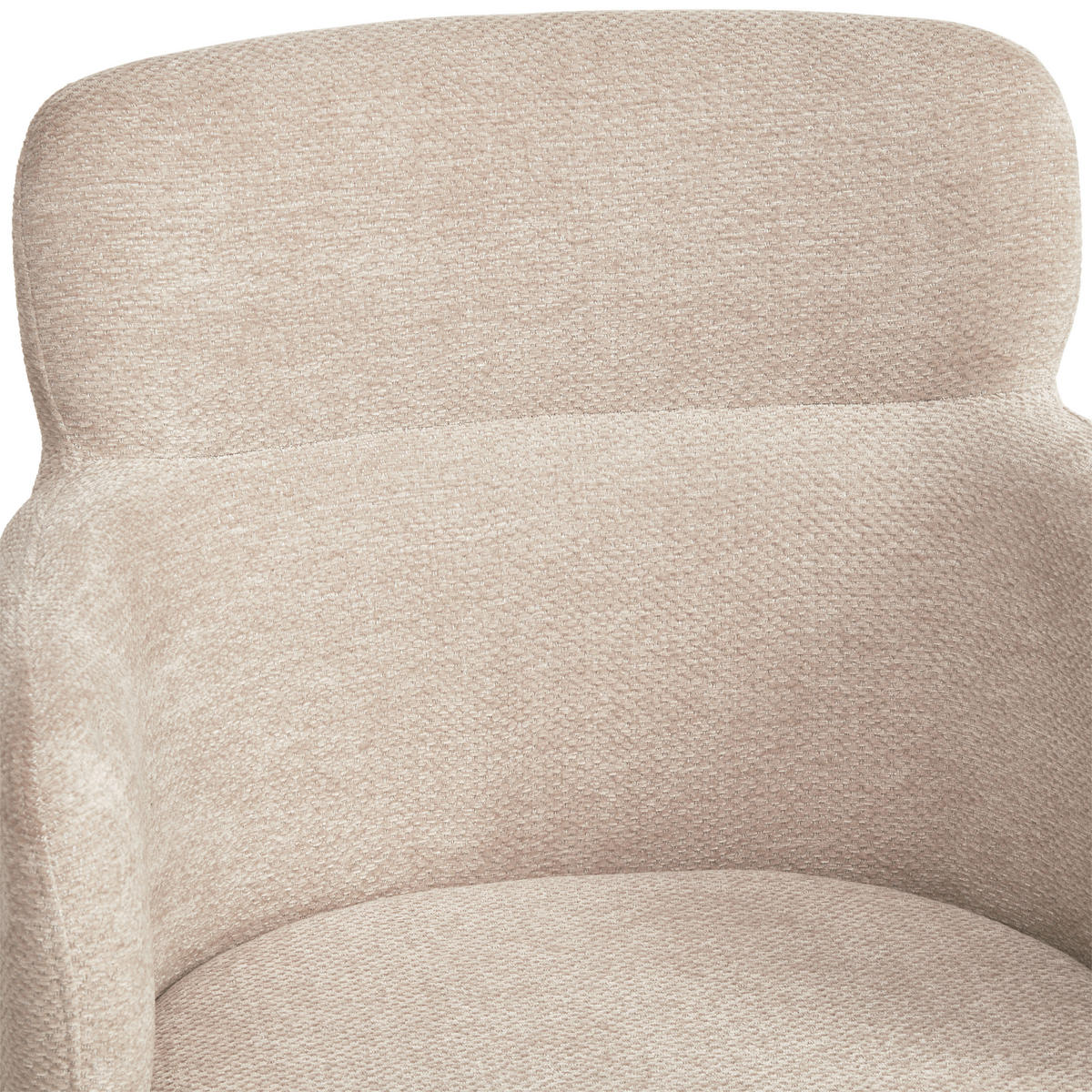 ARMLEHNSTUHL  in Eisen Webstoff  - Beige/Schwarz, KONVENTIONELL, Holz/Textil (58,5/85/63cm) - Livetastic