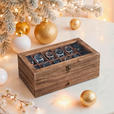 UHRENBOX - Nussbaumfarben, Trend, Glas/Holz (34/12.5/19cm) - Boxxx