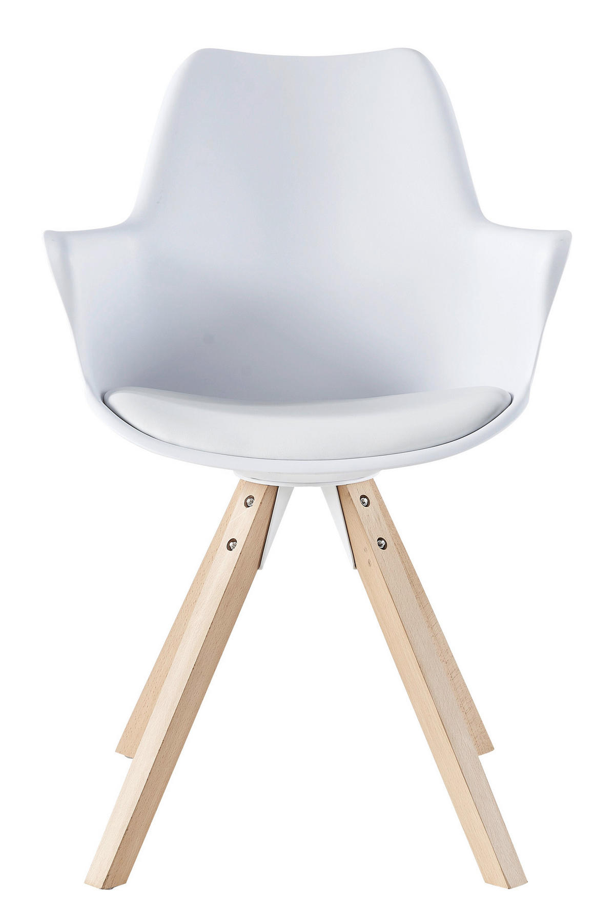 ARMLEHNSTUHL-SET 2 Stück  in  - Eichefarben/Weiß, MODERN, Holz/Kunststoff (58/84/61cm) - Livetastic
