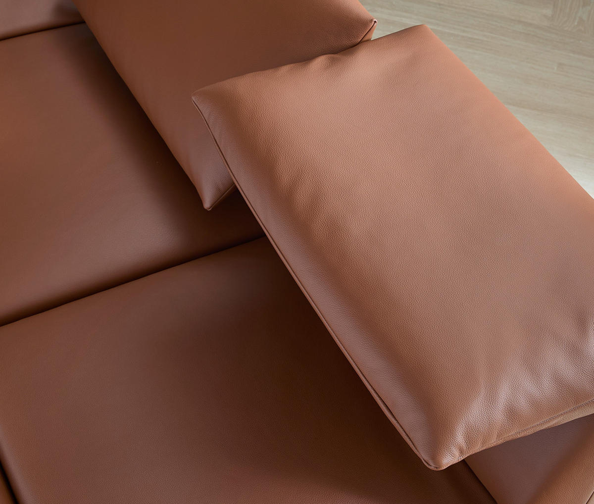 2,5-SITZER Braun Echtleder  - Schwarz/Braun, Design, Leder/Metall (236/115/88cm) - Dieter Knoll