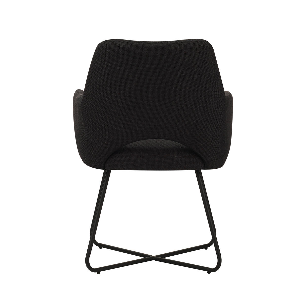 ŽIDLE S PODRUČKAMI, tkaná látka, černá - černá, Moderní, kov/textil (60/88/63,5cm) - MID.YOU