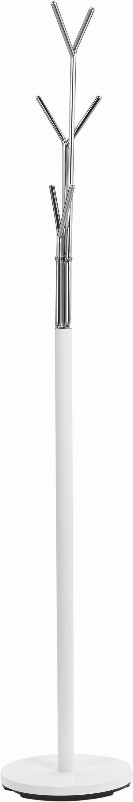 ŠATNÍ STOJAN - bílá/barvy chromu, Design, kov (29/171/29cm) - Boxxx