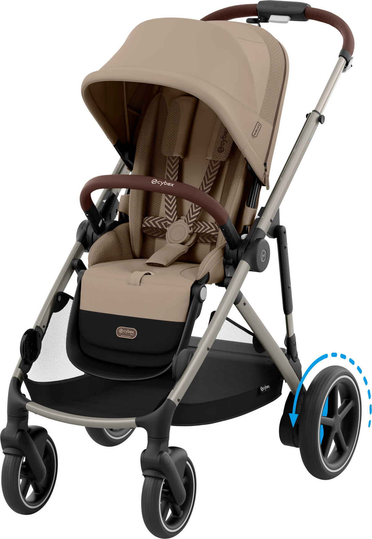 KINDERWAGEN EGAZELLE S  - Taupe, Basics, Kunststoff/Metall (94.5-107,5/66/100cm) - cybex GOLD