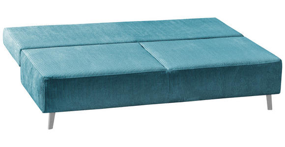SCHLAFSOFA Spicy  mit Fußauswahl, Stoffauswahl, Rücken echt Cord Petrol  - Petrol, MODERN, Textil/Metall (193/85/88cm) - Novel