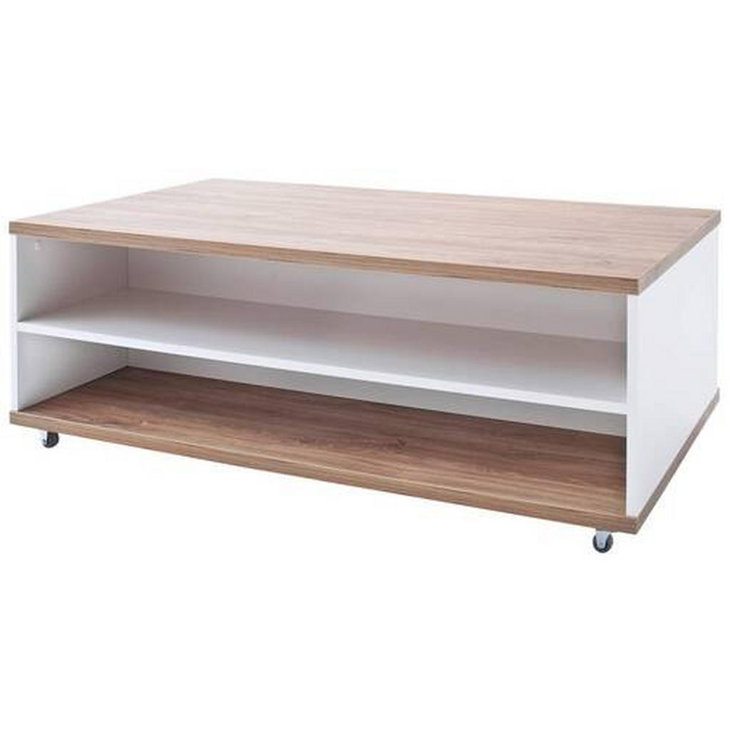 Thumbnail - Livetastic Couchtisch Colombo, Weiß, Eiche, Metall, 1 Schubladen, rechteckig, 70x42x115 cm, Wohnzimmer, Wohnzimmertische...