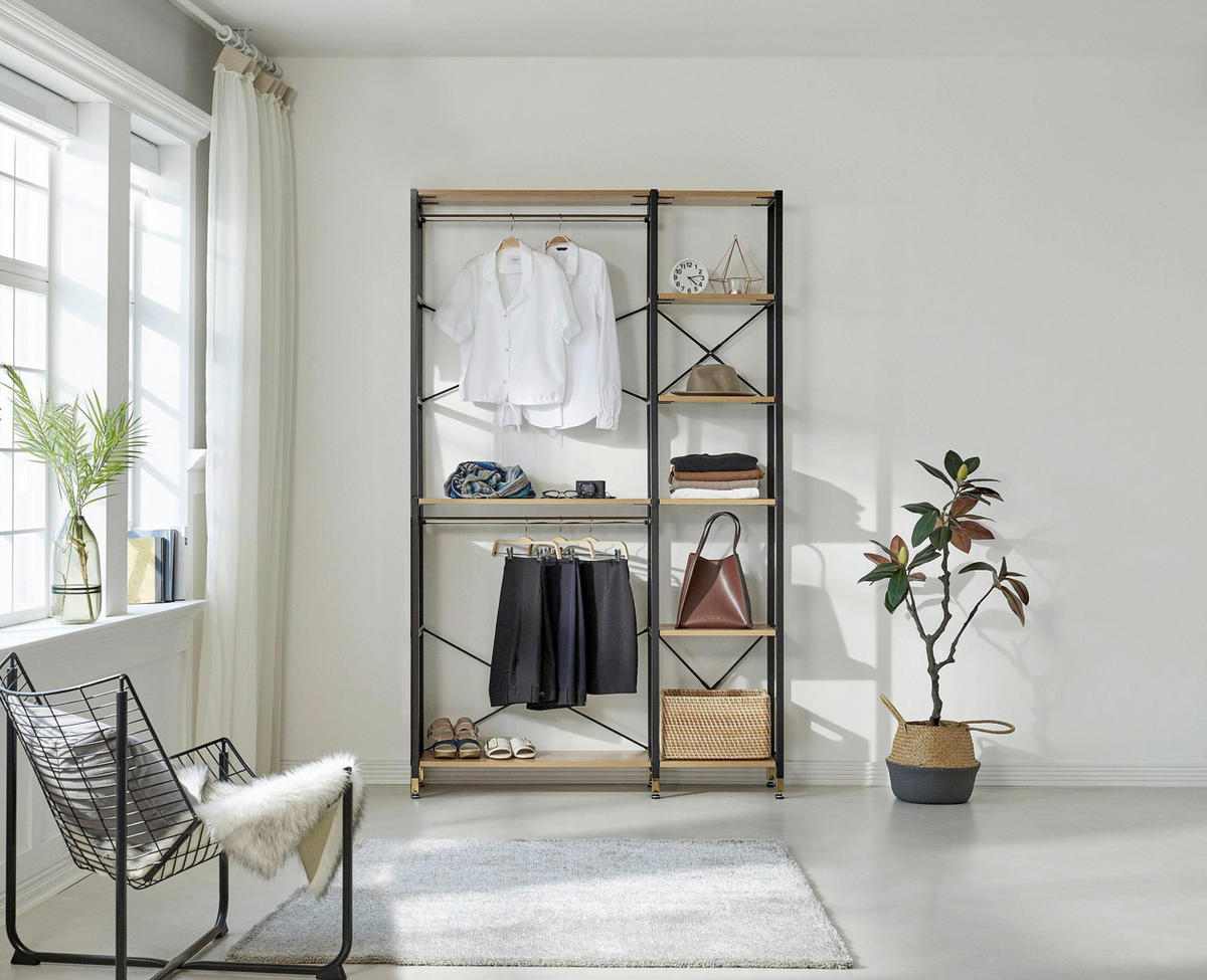 STEGHYLLA i 45/210/30 cm naturfärgad, svart  - svart/naturfärgad, Design, metall/trämaterial (45/210/30cm) - Livetastic