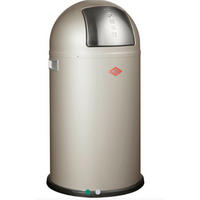 ABFALLSAMMLER PUSHBOY 50 L  - Edelstahlfarben/Silberfarben, KONVENTIONELL, Kunststoff/Metall (40/75,5cm) - Wesco