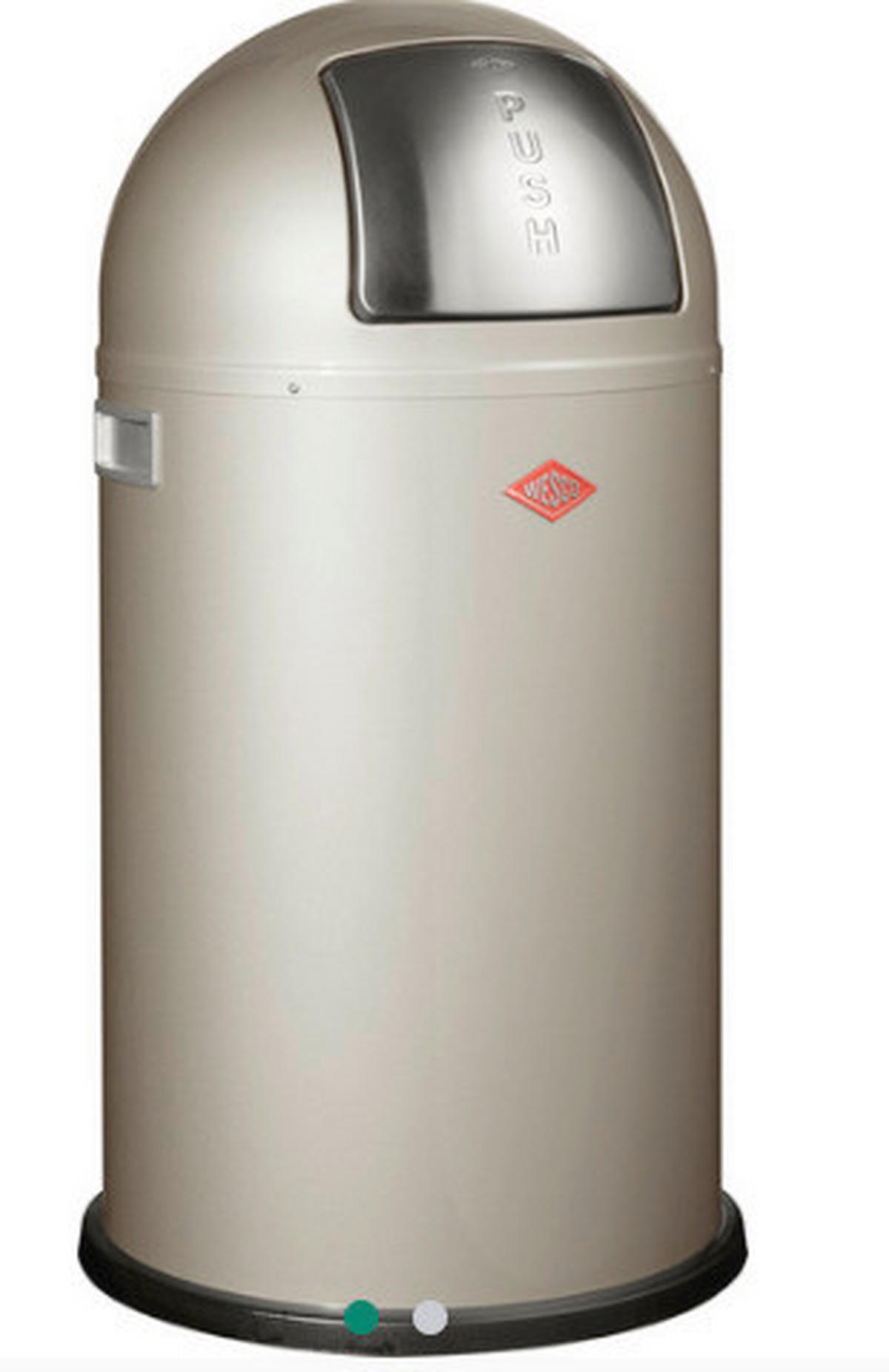 ABFALLSAMMLER PUSHBOY 50 L  - Edelstahlfarben/Silberfarben, KONVENTIONELL, Kunststoff/Metall (40/75,5cm) - Wesco