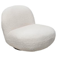 SESSEL in Teddystoff Creme  - Creme/Schwarz, Modern, Textil/Metall (85/70/99cm) - MID.YOU