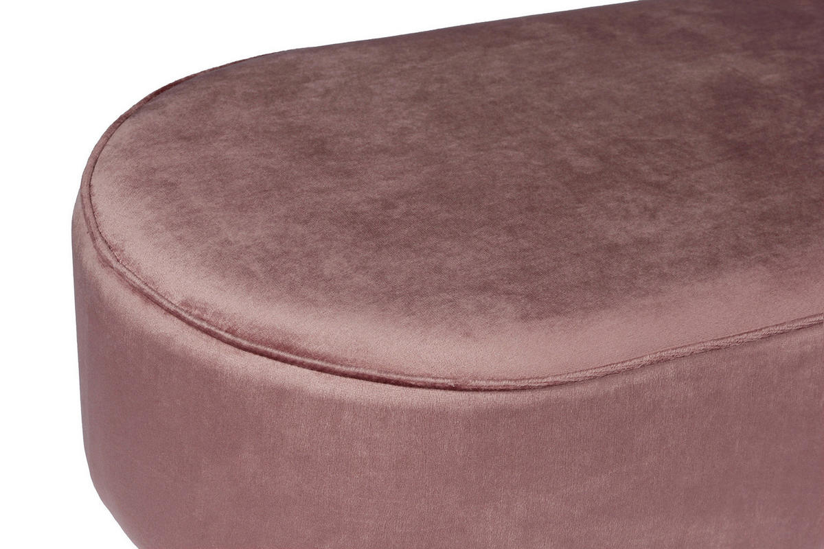 SEDACÍ LAVICE, dřevo, kov, textil, kompozitní dřevo, 105/41/40 cm - starorůžová/barvy zlata, Design, kov/dřevo (105/41/40cm) - MID.YOU