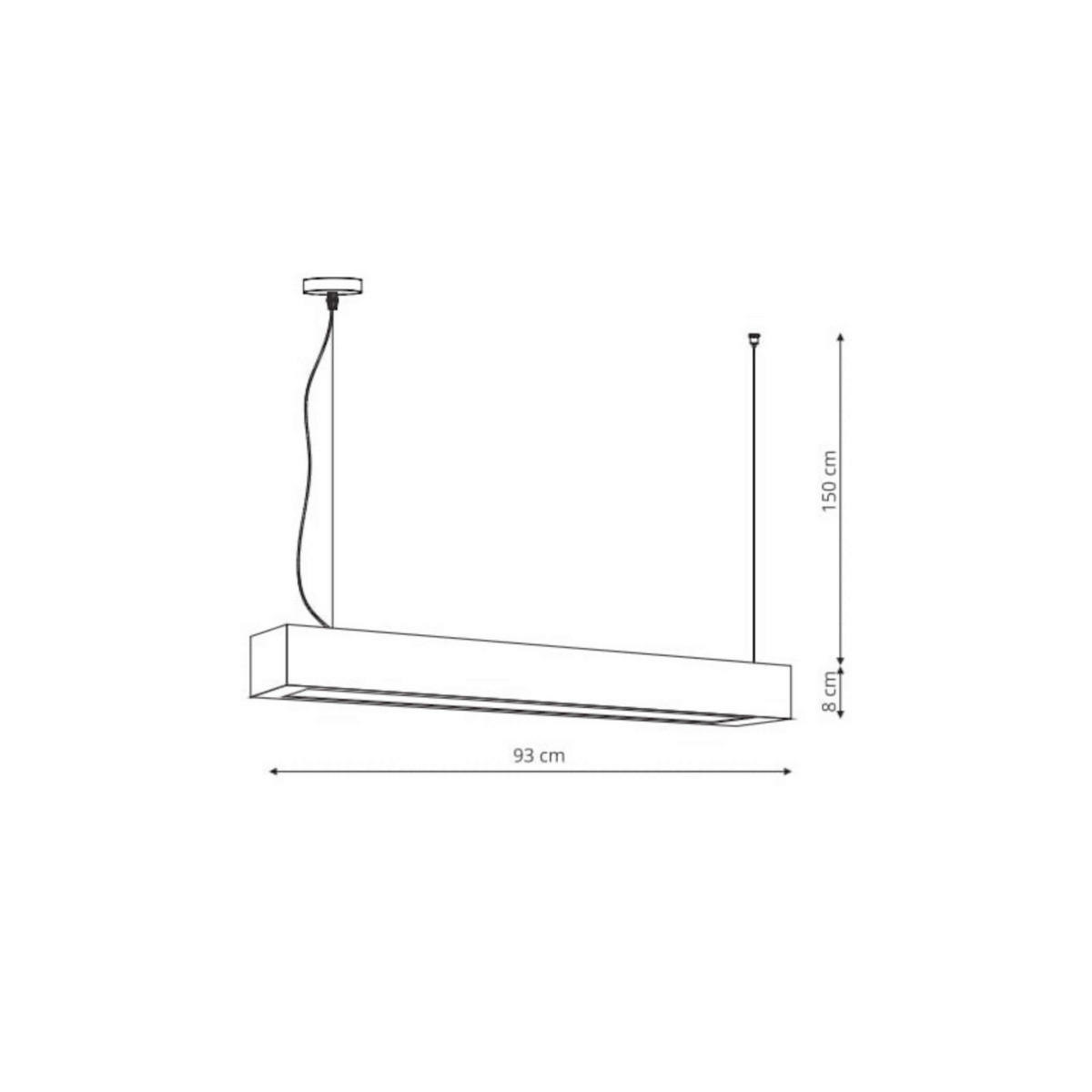 PENDELLEUCHTE Ibros 150/93/5.5 cm  - Weiß, Design, Metall (150/93/5.5cm)