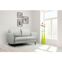 2-SITZER-SOFA JULI in Samt Grau  - Schwarz/Grau, Design, Holz/Textil (138/86/100cm) - P & B