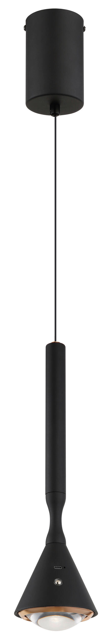ZÁVĚSNÉ LED SVÍTIDLO, 9,9/50-210 cm  - bílá/černá, Design, kov/plast (9,9/50-210cm) - Globo