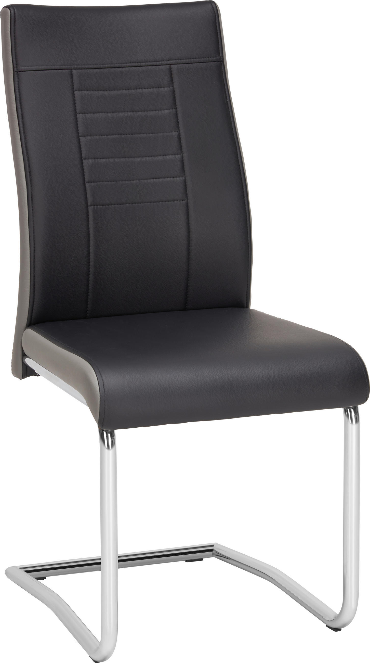 Schwingstuhl in Textil Grau, Schwarz