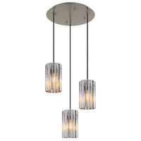 VISEČA SVETILKA  CAYDEN      38,5/120 cm      E27 - črna/barve niklja, Design, kovina/umetna masa (38,5/120cm) - Globo