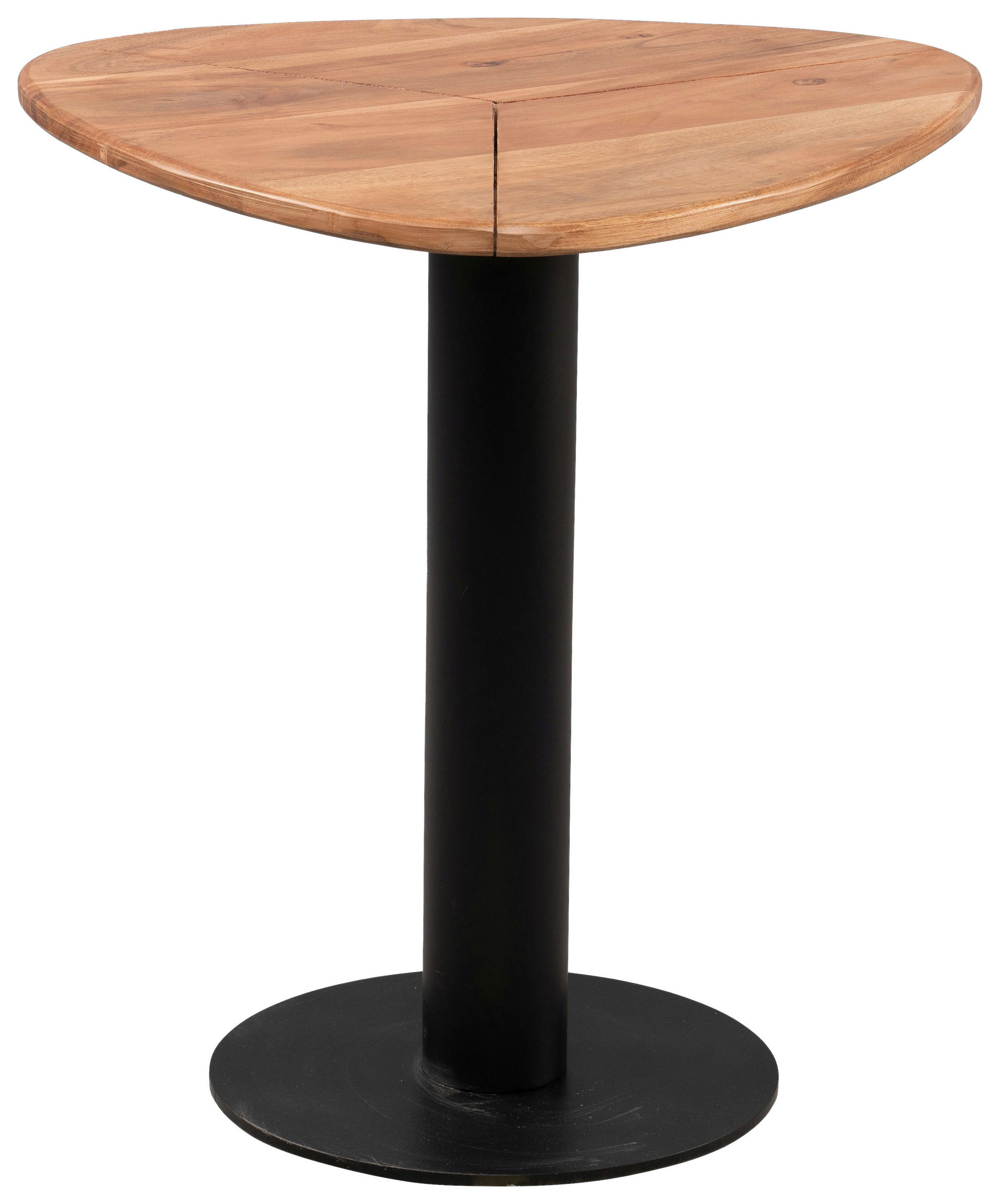 KONFERENČNÍ STOLEK, černá, barvy akácie, dřevo, kov, 48/48/42 cm - černá/barvy akácie, Trend, kov/dřevo (48/48/42cm) - Boxxx